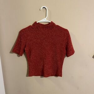 Tight fit orange thick shirt